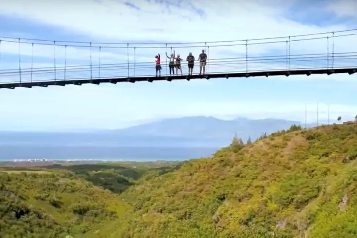 a bridge over a hill